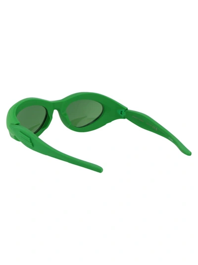 Shop Bottega Veneta Sunglasses In 002 Green Green Green
