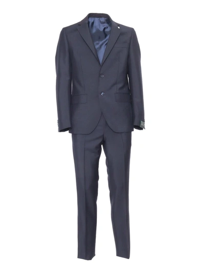 Shop Brando-lubiam Single-breasted Suit In Blue