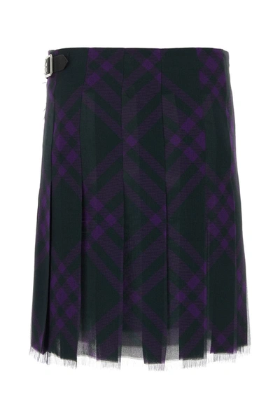 Shop Burberry Skirts In Royalipcheck