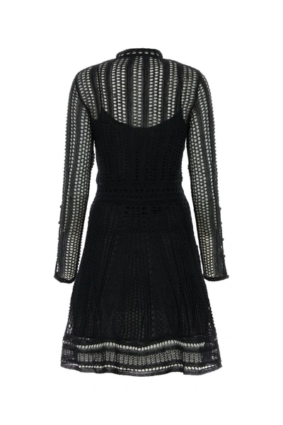 Chloé Chloe Black Linen Blend Mini Dress In Black