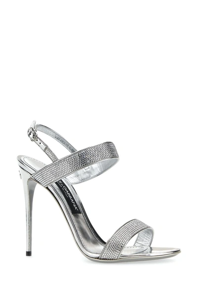 Shop Dolce & Gabbana Sandals In Greycrystal