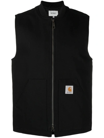 Shop Carhartt Wip Cotton Vest In Black