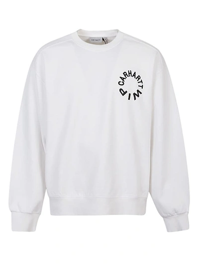 Shop Carhartt Wip Cotton Sweatshirt In White