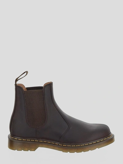 Shop Dr. Martens' Dr Martens Boots In Darkbrowncrazyhorse