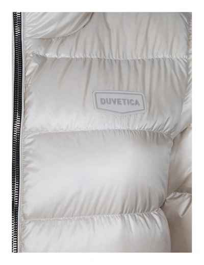 Shop Duvetica Shiny Nylon Down Jacket In Beige