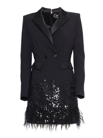 Shop Elisabetta Franchi Short Dress In Black