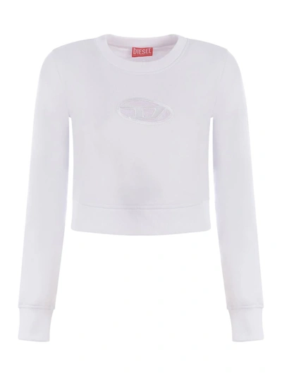 Shop Diesel Sweatshirt  "f-slimmy-od" In White