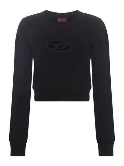 Shop Diesel Sweatshirt  "f-slimmy-od" In Black