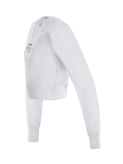 Shop Diesel Sweatshirt  "f-slimmy-od" In White
