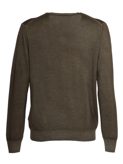 Fay Crew Neck Sweater In Green