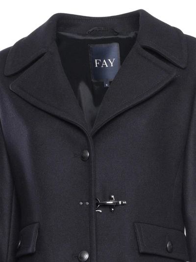 Shop Fay Single-breasted Coat In Black