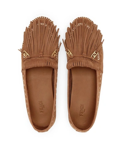 Shop Fendi Loafers Shoes In Brown