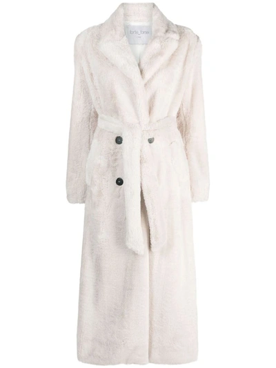 Shop Forte Forte Forte_forte Faux Fur Double-breasted Coat In White