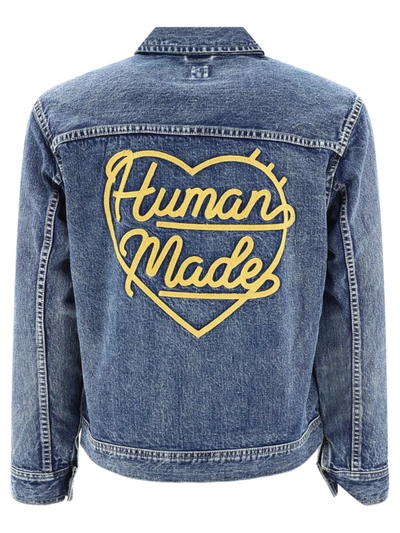 Shop Human Made Denim Jacket In Blue