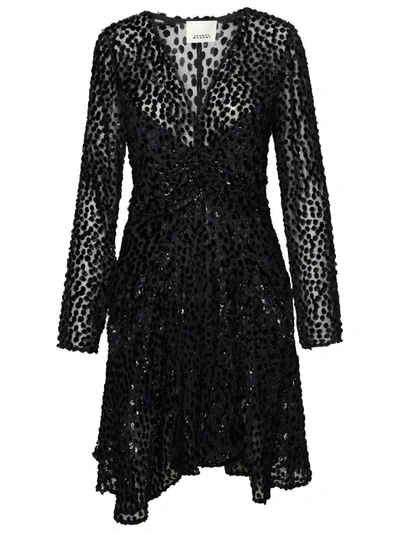 Shop Isabel Marant 'usmara' Black Silk Blend Dress