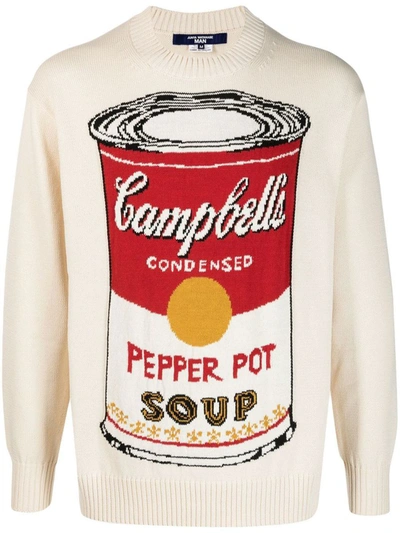 Junya Watanabe 'campbell's Soup Can' Pullover In White
