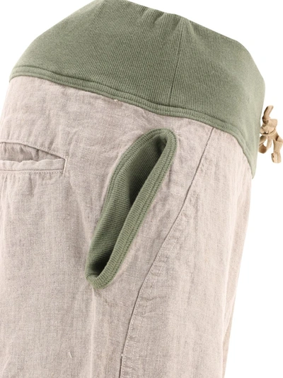 Shop Kapital "2tone" Trousers In Beige
