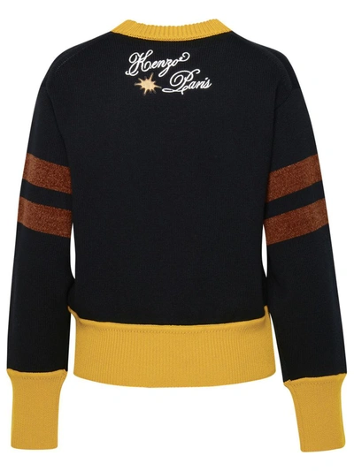 Shop Kenzo ' Party' Black Wool Blend Sweater