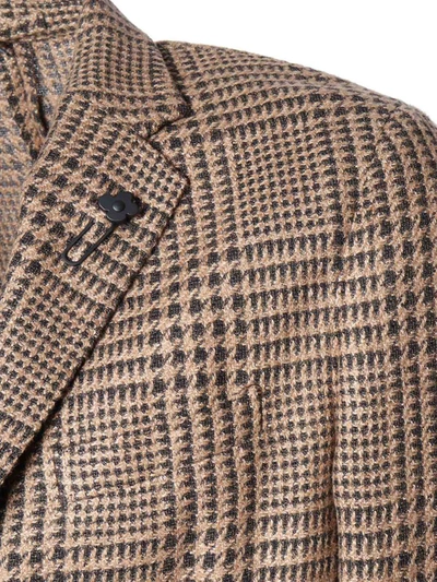 Lardini Houndstooth Jacket In Brown