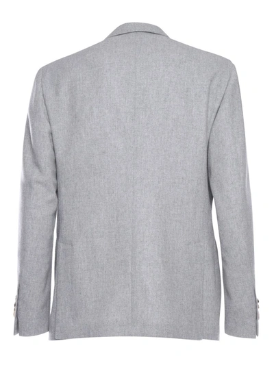Shop Lardini Single-breasted Jacket In Gray