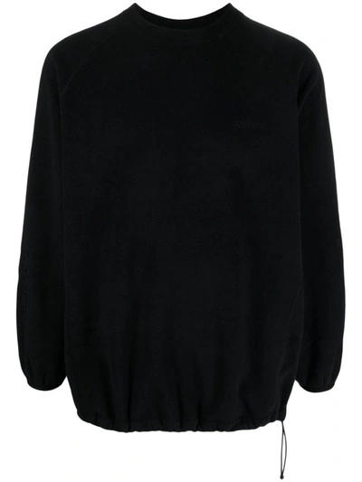 Shop Gramicci Logo Crewneck Sweatshirt In Black