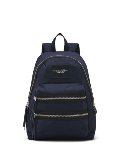 Shop Marc Jacobs The Large Backpack' Zipped Backpack In Midnight Blue