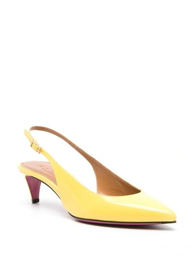 Shop Marni Pointed Slingback In Yellow