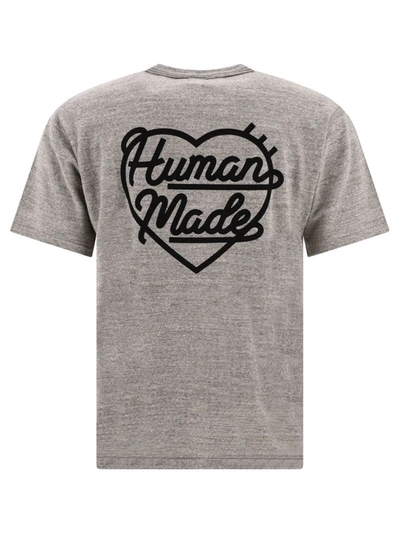 Shop Human Made "heart Badge" T-shirt In Grey