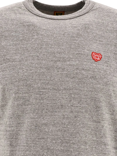 Shop Human Made "heart Badge" T-shirt In Grey