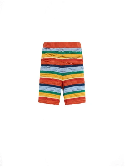 Shop Marni Striped Shorts In Multicolour