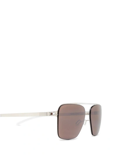 Shop Mykita Sunglasses In Silver/white