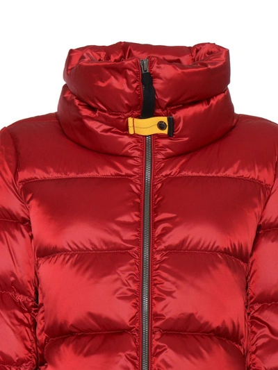 Shop Parajumpers Long Down Floor In Red