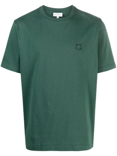 Shop Maison Kitsuné T-shirt With Logo In Green
