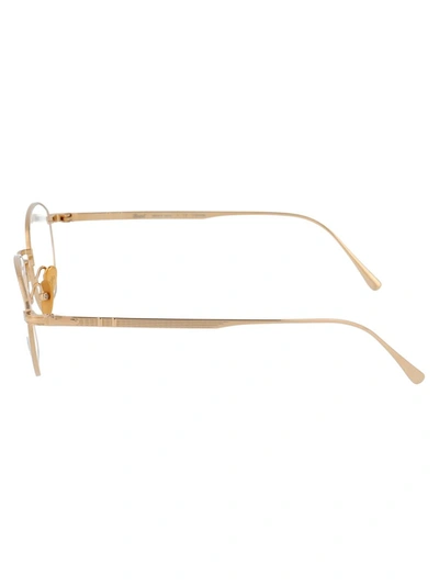 Persol Gold Titanium Optical Glasses In Gold