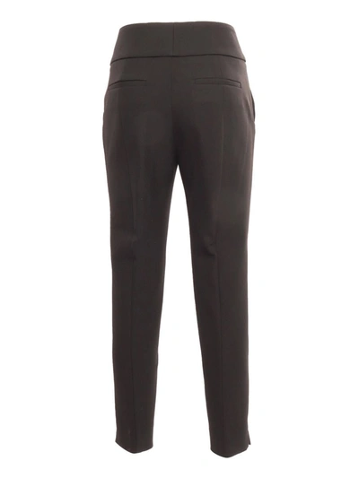 Peserico High-rise Slim-fit Trousers In Brown