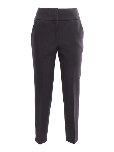 Peserico High-rise Slim-fit Trousers In Brown