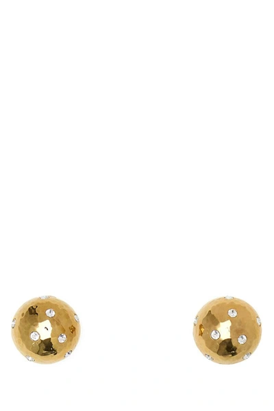 Shop Saint Laurent Earrings In Gold