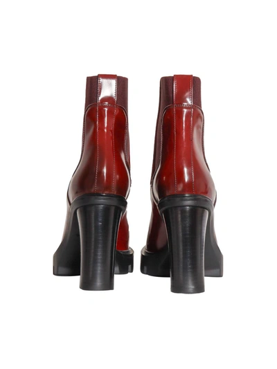 Santoni Ferry Ankle Boots In Red