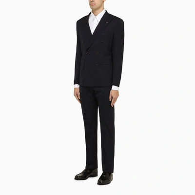 Shop Tagliatore Double-breasted Suit In Blue