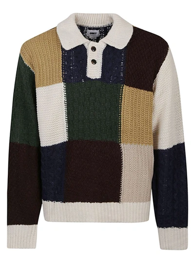 Shop Obey Oliver Patchwork Sweater In Multicolour