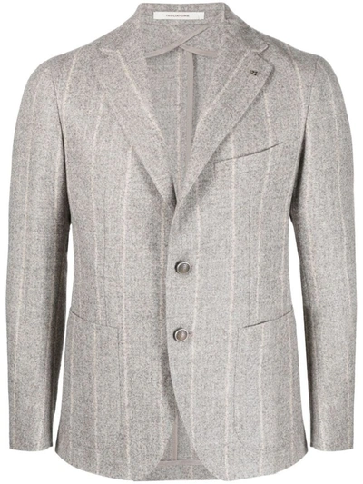 Shop Tagliatore Pinstriped Jacket Clothing In Grey