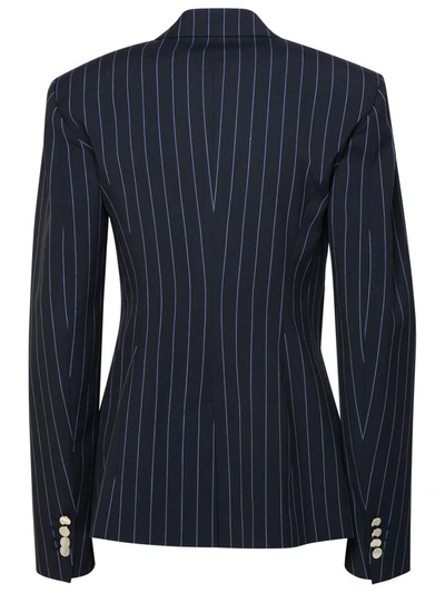 Shop Attico The  Midnight Blue Polyester Blend Blazer In Navy