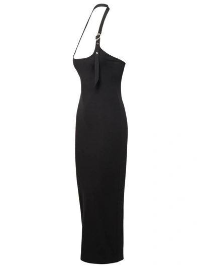 Shop Attico The  Black Rayon Blend Midi Dress