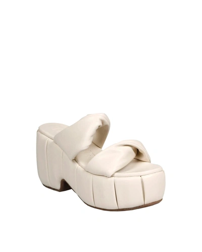 Shop Themoirè Sandals In Ivory
