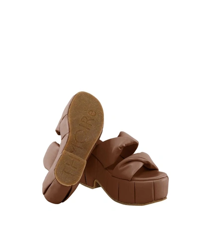 Shop Themoirè Sandals In Brown