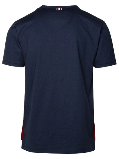 Shop Thom Browne Navy Cotton T-shirt