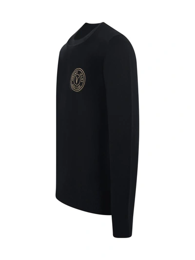 Shop Versace Jeans Couture Couture Sweater In Black