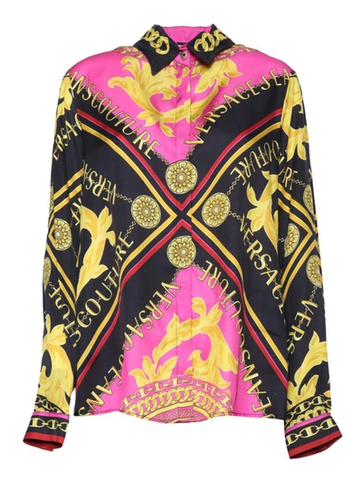 Shop Versace Jeans Couture Shirt In Fucsia