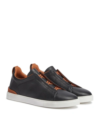 Shop Zegna Sneakers Shoes In Black