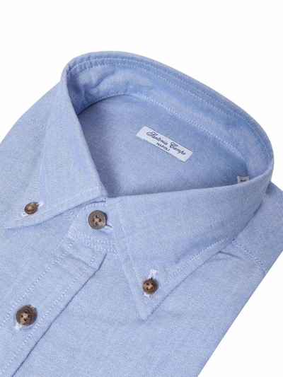 Sartoria Del Campo-sonrisa Button-down Shirt In Blue